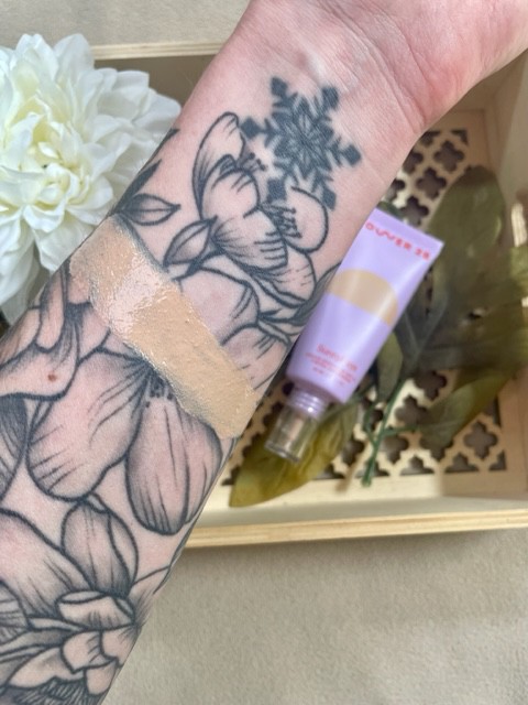 arm swatch Tower 28 Tinted Sunscreen Foundation