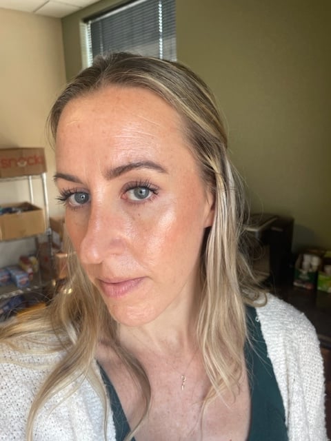 cates face with NXY bare with me blur foundation