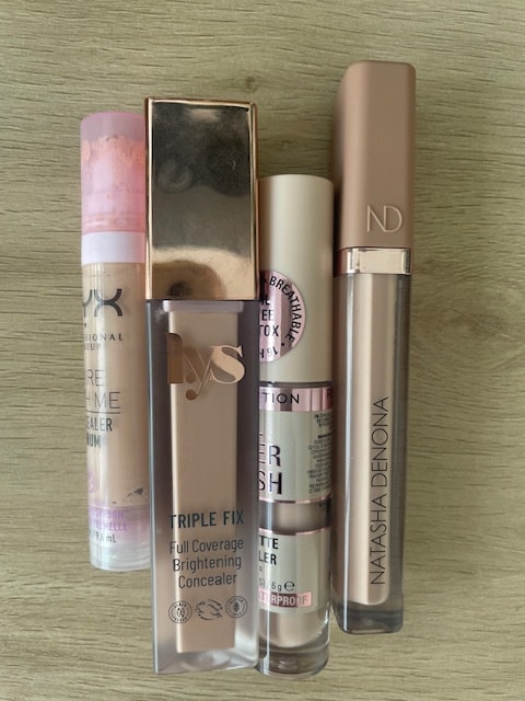 mix of concealers